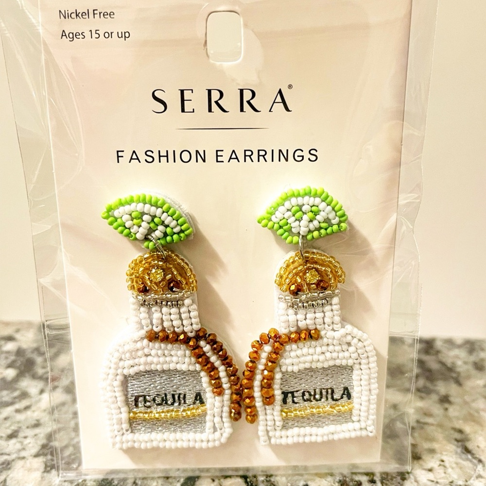 Tequila Beaded Earrings BRAND NEW NEVER WORN